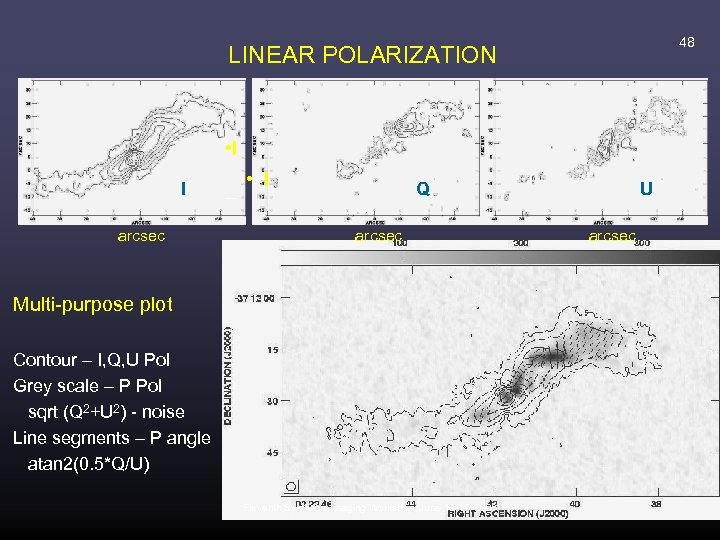 48 LINEAR POLARIZATION • I I arcsec – • I Q arcsec Multi-purpose plot