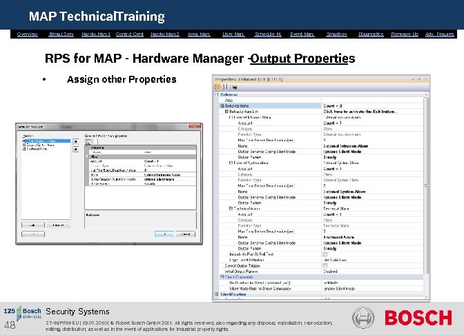 MAP Technical. Training Overview Bring. i. Serv. Hardw. Man. 1 Control Cent. Hardw. Man.