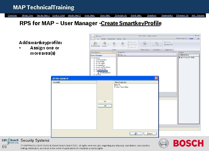 MAP Technical. Training Overview Bring. i. Serv. Hardw. Man. 1 Control Cent. Hardw. Man.