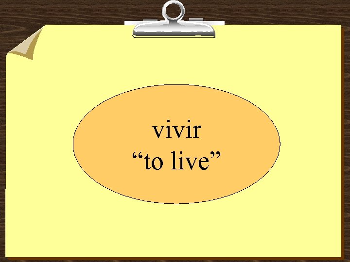 vivir “to live” 