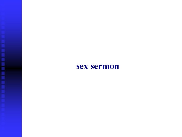 sex sermon 