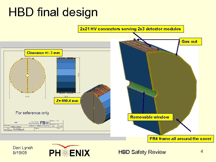 HBD final design 2 x 21 HV connectors serving 2 x 3 detector modules