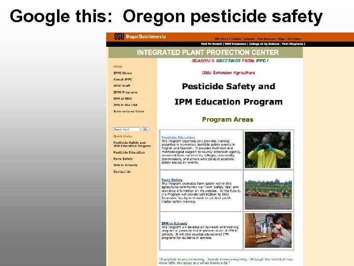 Google this: Oregon pesticide safety 