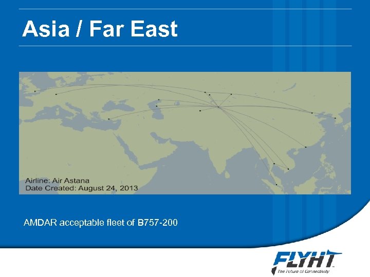 Asia / Far East AMDAR acceptable fleet of B 757 -200 