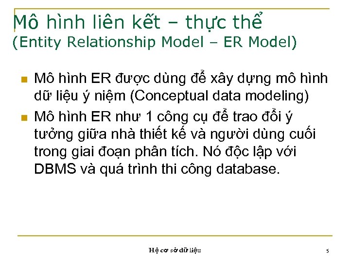 Mô hình liên kết – thực thể (Entity Relationship Model – ER Model) n