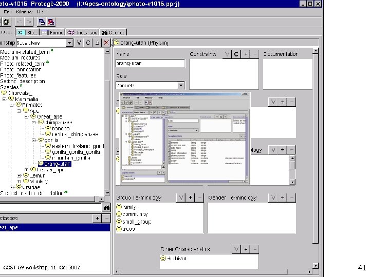 COST G 9 workshop, 11 Oct 2002 41 