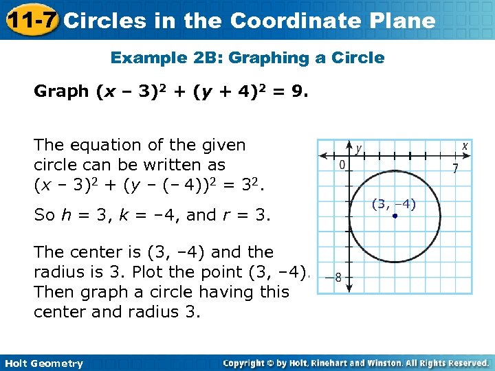 lesson 11 7 problem solving circles in the coordinate plane