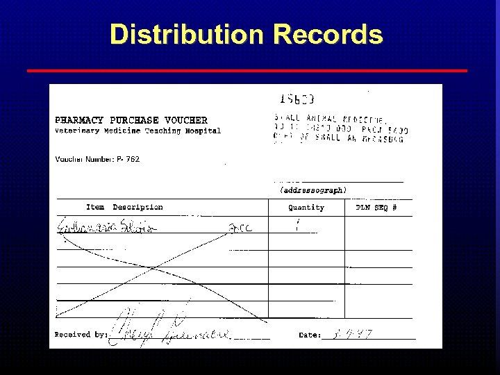 Distribution Records 