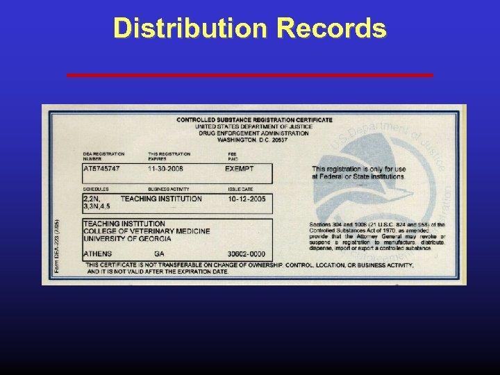 Distribution Records 