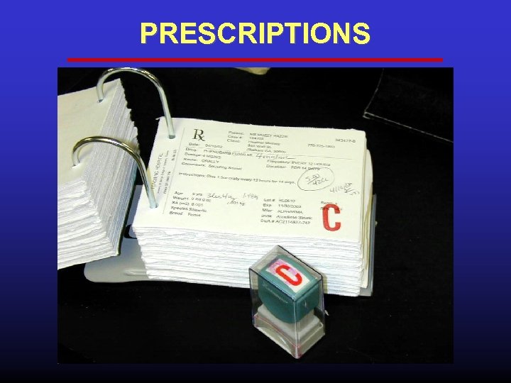 PRESCRIPTIONS 