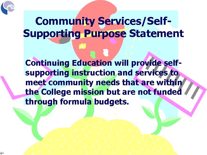 Community Services/Self. Supporting Purpose Statement Continuing Education will provide selfsupporting instruction and services to