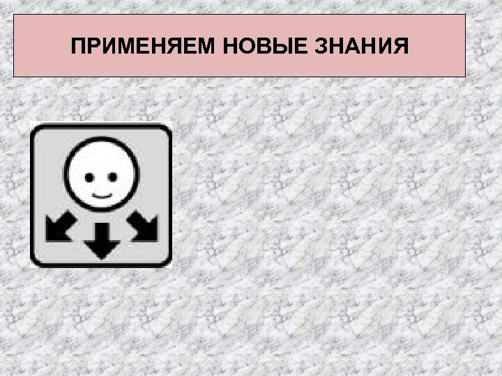 ПРИМЕНЯЕМ НОВЫЕ ЗНАНИЯ 