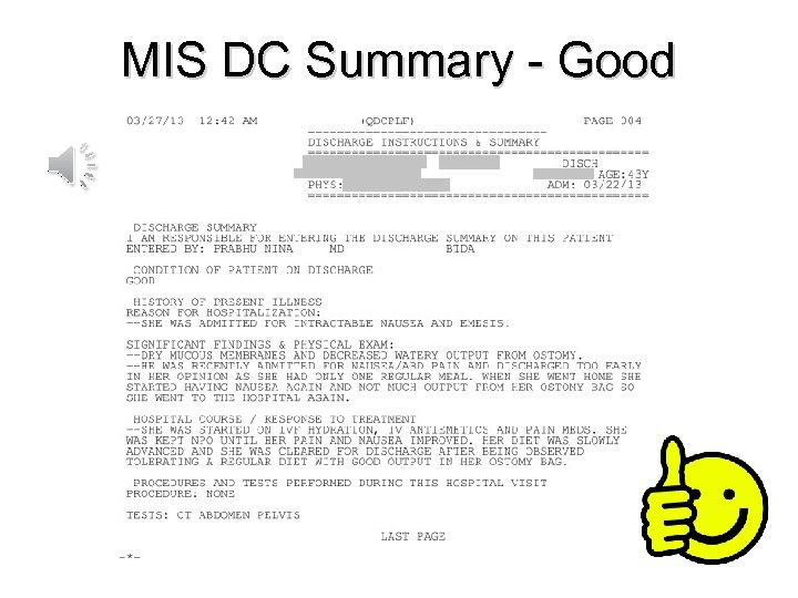 MIS DC Summary - Good 