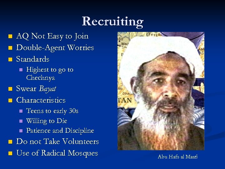 Recruiting n n n AQ Not Easy to Join Double-Agent Worries Standards n n