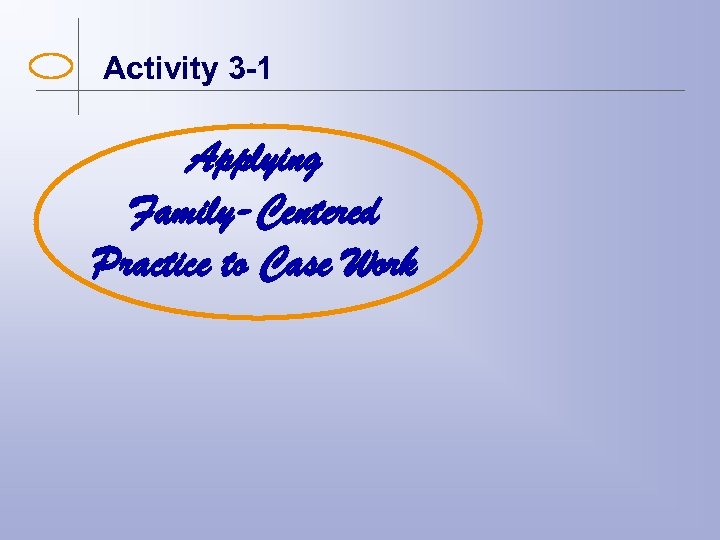 Activity 3 -1 Applying Family-Centered Practice to Case Work 