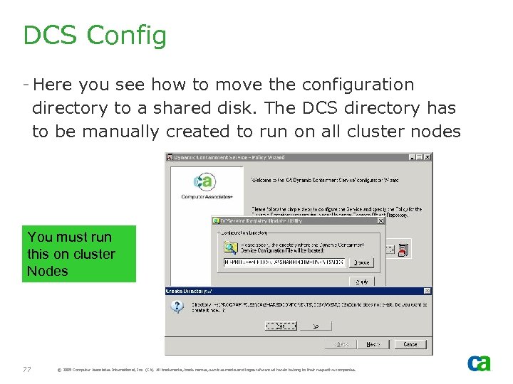 DCS Config - Here you see how to move the configuration directory to a