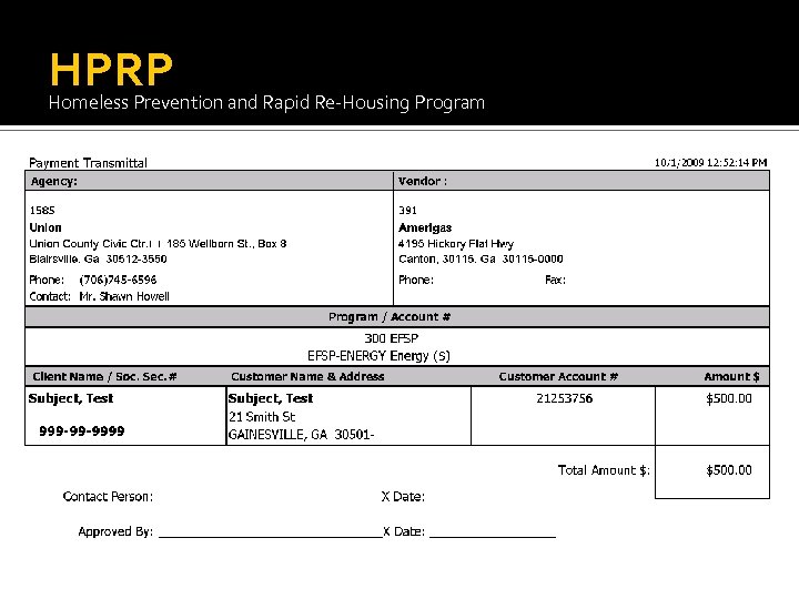 HPRP Homeless Prevention and Rapid Re-Housing Program 