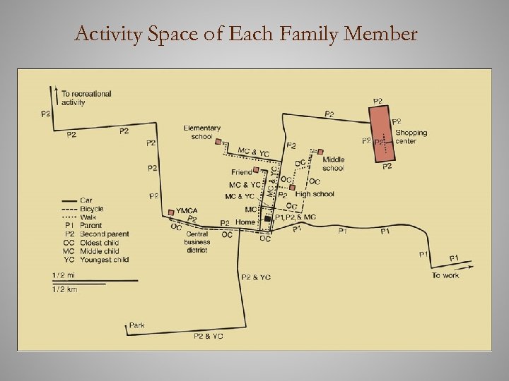 Activity Space of Each Family Member 