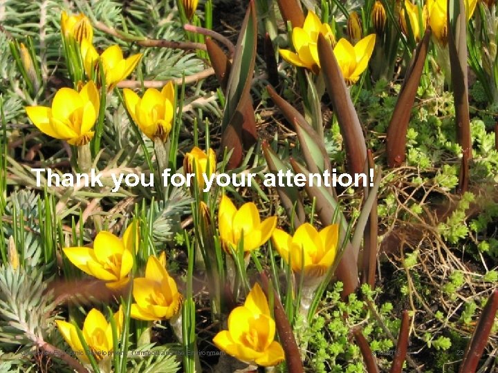 Thank you for your attention! Centre for Economic Development, Transport and the Environment 3/18/2018