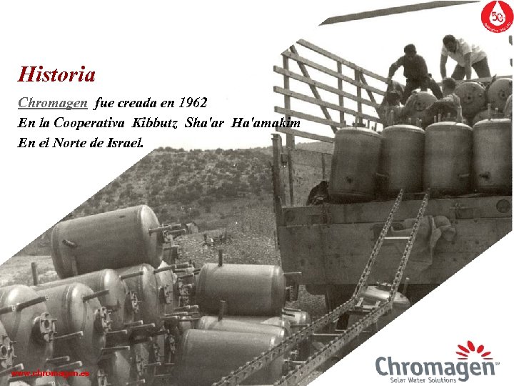 Historia Chromagen fue creada en 1962 En la Cooperativa Kibbutz Sha'ar Ha'amakim En el