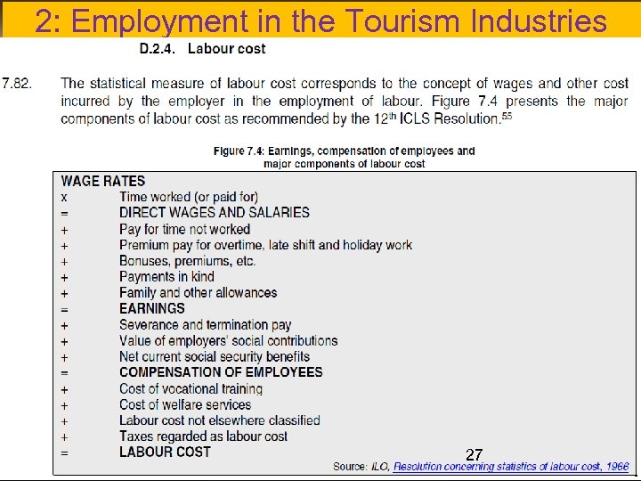 2: Employment in the Tourism Industries 09: 00 -11: 00 Session 7: Employment in