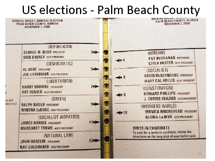 US elections - Palm Beach County 11 