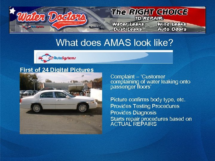 What does AMAS look like? First of 24 Digital Pictures Complaint – ‘Customer complaining