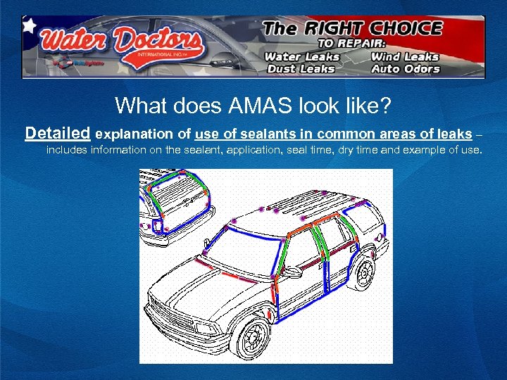 What does AMAS look like? Detailed explanation of use of sealants in common areas