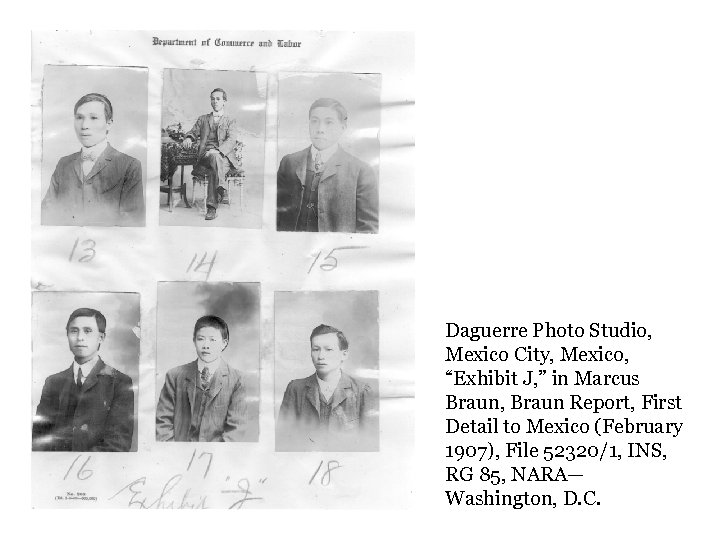 Daguerre Photo Studio, Mexico City, Mexico, “Exhibit J, ” in Marcus Braun, Braun Report,