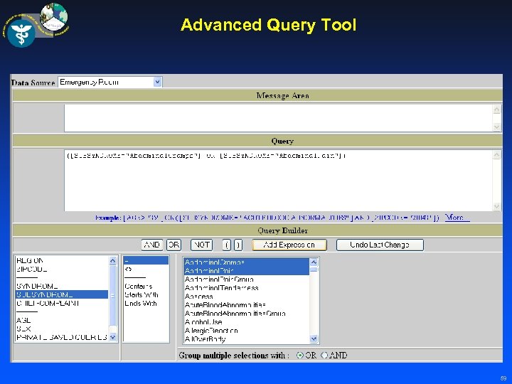 Advanced Query Tool 59 