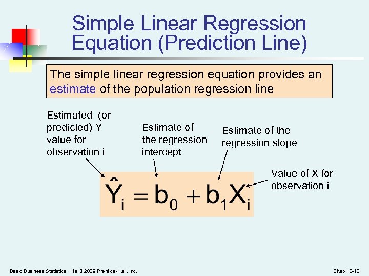 excel calculate linear regression equation
