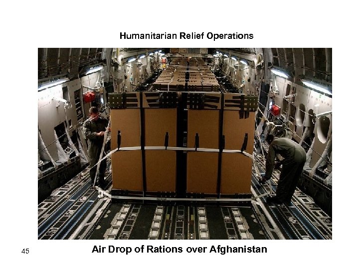 Humanitarian Relief Operations 45 Air Drop of Rations over Afghanistan 