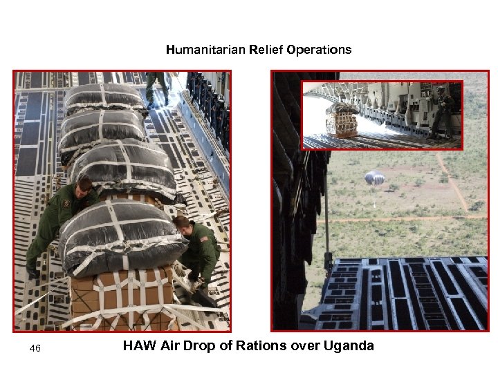 Humanitarian Relief Operations 46 HAW Air Drop of Rations over Uganda 