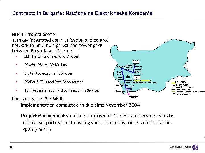 Contracts in Bulgaria: Natsionalna Elektricheska Kompania NEK 1 -Project Scope: Turnkey integrated communication and