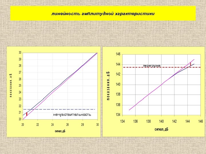 линейность амплитудной характеристики перегрузка нечувствительность 