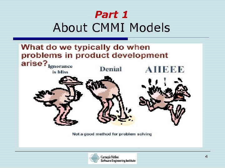 Part 1 About CMMI Models 4 