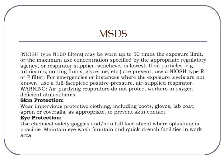 MSDS 