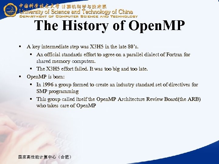 The History of Open. MP § A key intermediate step was X 3 H