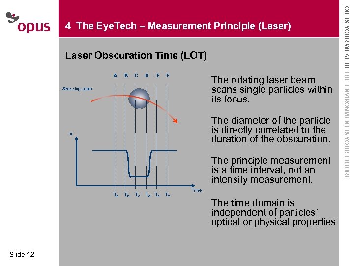 Laser Obscuration Time (LOT) · Click to A B Master text styles The rotating