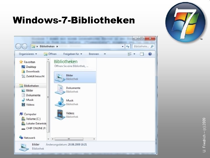 U. Friedrich – (c) 2009 Windows-7 -Bibliotheken 