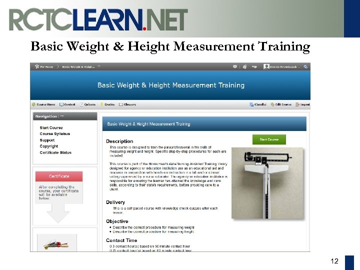 Basic Weight & Height Measurement Training 12 