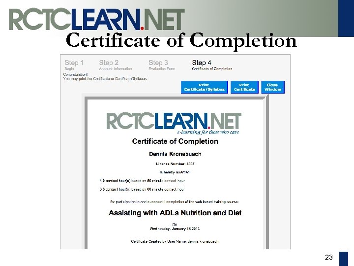 Certificate of Completion 23 