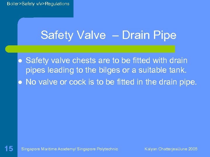 Boiler Safety V V Regulations Boiler Safety Valve Regulations Based On 7719