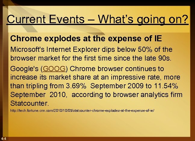 Current Events – What’s going on? Chrome explodes at the expense of IE Microsoft's