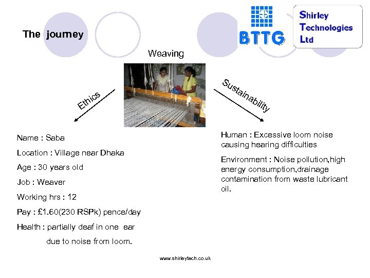 The journey Weaving Su sta ina ics th bil ity E Human : Excessive