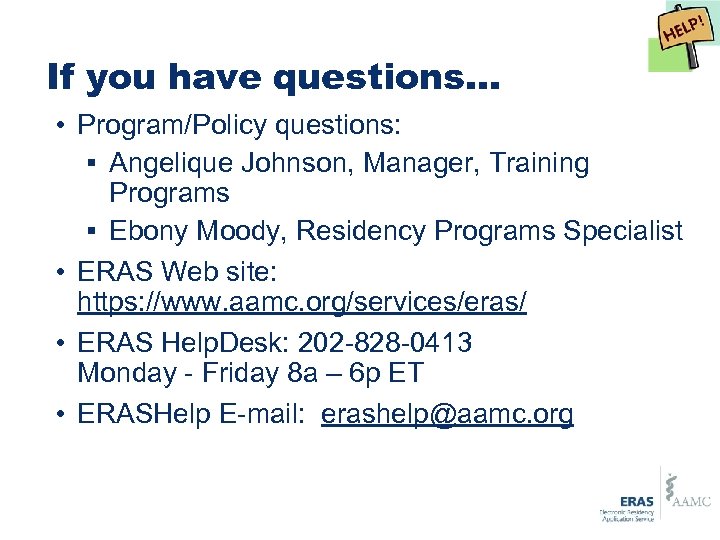 Eras Update Review Of Changes Acaps Program