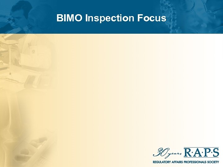 BIMO Inspection Focus 