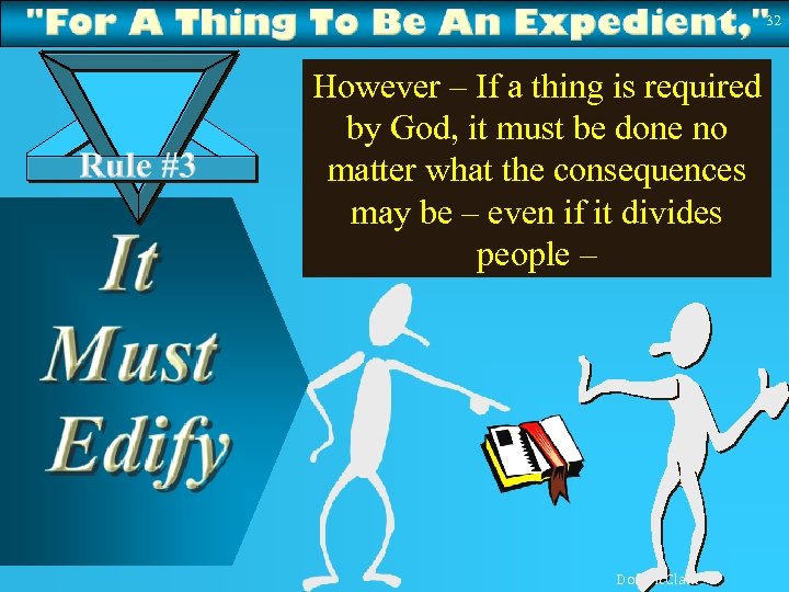 32 However – If a thing is required by God, it must be done