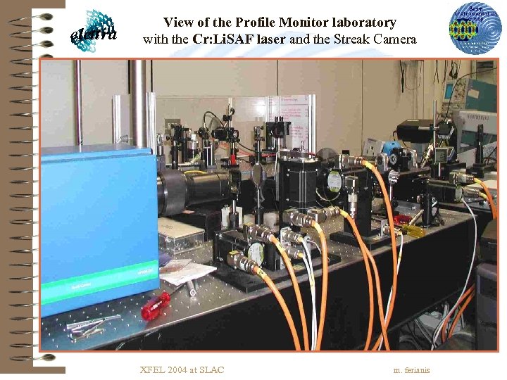 View of the Profile Monitor laboratory with the Cr: Li. SAF laser and the