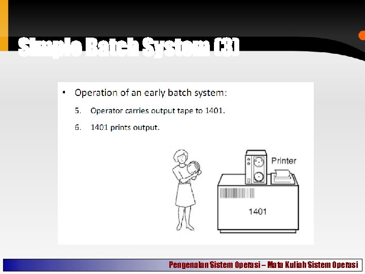 Simple Batch System (3) Pengenalan Sistem Operasi – Mata Kuliah Sistem Operasi 